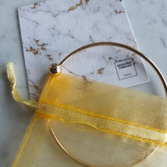 Goldtone Metal Adjustable Cuff Bracelet - Picture 5 of 5